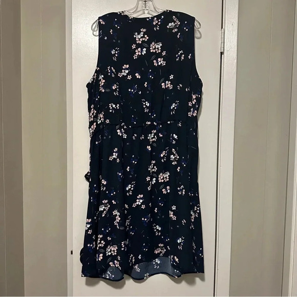 41 Hawthorn sleeveless navy tie front dress size 3X - Picture 5 of 9